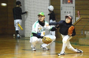 富山サンダーバーズ野球教室開催